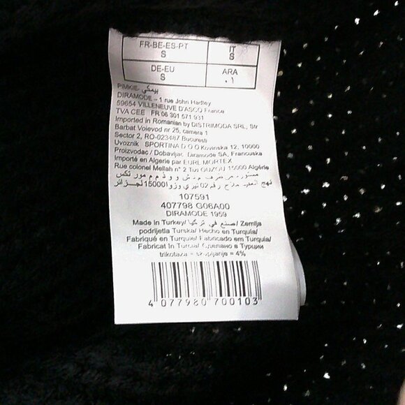 Collection Pimkie - Crew Neck, Long Sleeve, Bright Gold/Black Sweater - Small - Picture 6 of 6